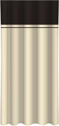 Nakts aizkari ZMH-141, krēmkrāsa/tumši brūna krās., 160 cm x 250 cm