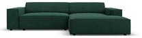 Kampinė sofa Micadoni Home Jodie MIC_RC_M_78_F1_JODIE2, tamsiai žalia sp., dešininė, 224 x 166 cm x 70 cm