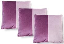 Spilvens Mondex Olivia Velvet, violeta, 450 mm x 450 mm, 3 gab.
