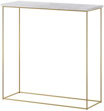 Консольный стол ADRK Milan CT-MIL-G-BE, золотой цв./белый цв./мраморный серый цв., 30 см x 80 см x 80 см