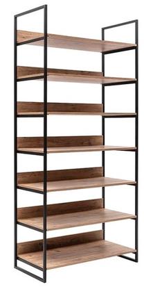 Pastatoma lentyna Kalune Design Dynamic 06, juoda sp./pušies sp, 225 cm x 104 cm x 52 cm