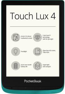 Elektroninė knygų skaityklė Pocketbook Touch Lux 4, žalia sp., 6" Prekė su pažeista pakuote.