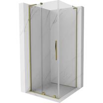 Dušo kabina Mexen Velar L 871-120-120-03-50, kvadratinė, be padėklo, 120 cm x 120 cm x 200 cm, aukso sp./skaidrus