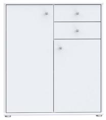 Komoda Forte Tempra 2 T2KK50-120, balta sp., 86 cm x 74 cm x 35 cm