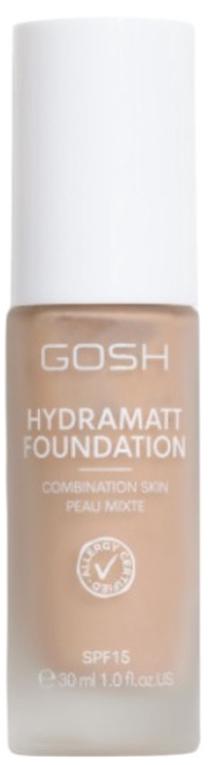 Skystas makiažo pagrindas Gosh Hydramatt, SPF 15, 006r medium light, 30 ml