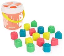 Formelių rūšiuoklė Miniland Bucket & Forms, įvairių spalvų