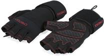 Treniruočių pirštinės Gymstick Workout Gloves, juoda sp./raudona sp., L/XL