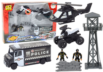 Žaislinė policijos mašina Lean Toys Rescue Team SOS Station, balta sp./juoda sp.