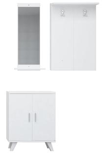 Prieškambario baldų komplektas Kalune Design Turmalin, vidaus, balta sp.