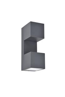 Õue seinavalgusti Lutec 5117401118, 10W, LED, IP54, tumehall v., 6.5 cm x 19.3 cm