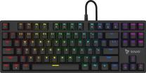 Laidinė žaidimų klaviatūra Savio Tempest X2 SAVGK-TEMPEST X2 BROWN Outemu Brown, EN, juoda sp.