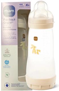 Bērnu pudelīte Mam Perfect Start, 320 ml, 4 mēn., bēša krās.
