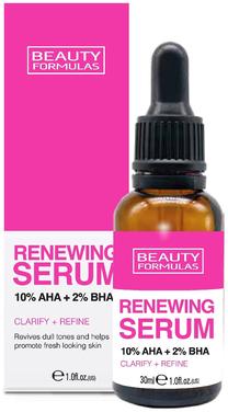 Veido serumas Beauty Formulas Renewing 10% AHA+2% BHA, 30 ml