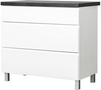 Apatinė virtuvinė spintelė Bodzio Kampara KKA90DS-BI/L/BI, balta sp., 60 cm x 90 cm x 86 cm