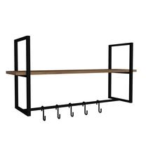 Sieninė lentyna Kalune Design Able 495SSE1137, ruda sp./juoda sp., 50 cm x 79 cm x 19 cm