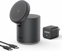 Telefono įkroviklis Anker MagGo 2in1, 1 x USB Type C, juoda sp., 20 W