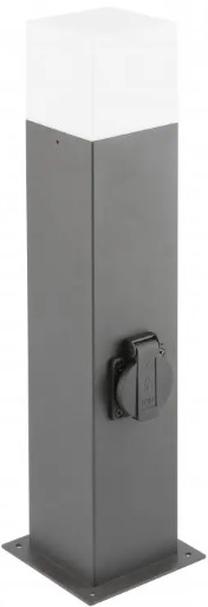 Brīvi stāvošs āra gaismeklis GTV Largo, 15W, E27, IP44, pelēka krās., 8 cm x 50 cm