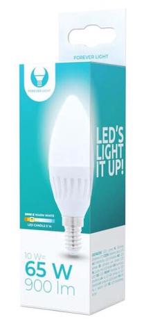 Lemputė Forever Light LED, C37, 3000 °K, E14, 10 W, 900 lm