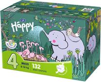 Sauskelnės Happy Maxi, 4 dydis, 8 - 18 kg, 132 vnt.