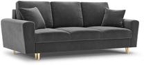 Sofa-lova Micadoni Home Moghan Velvet, šviesiai pilka sp., 235 x 100 cm x 88 cm