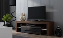 ТВ стол Pro Meble Milano 130, черный цв./ореховый цв., 130 см x 35 см x 45 см