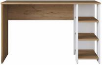 Kirjutuslaud ja riiul Kalune Design HA108 3425, 45 cm x 120 cm, 73.8 cm, valge v./pähklipuu v.