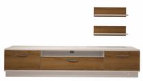 ТВ стол Kalune Design Trendstyle 180R-BP, белый цв./ореховый цв., 40 см x 180 см x 46 см