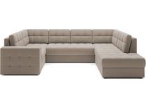 Kampinė sofa - lova Blewett Sola, smėlio sp., dešininė, 299 x 198 cm x 82 cm