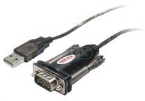 Adapteris Unitek USB to DB9 USB A male, DB9 male, 1.4 m, melna krās.
