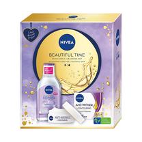 Veido priežiūros priemonių rinkinys Nivea Beautiful Time Skin Care & Cleansing Set, 450 ml, 65+, 2 vnt.
