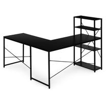 Kampinis rašomasis stalas ModernHome TH-CD-1, 145 cm x 145 cm, 119.5 cm, juoda sp.
