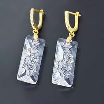Auskari Diamond Sky, caurspīdīga krās./sudraba krās.