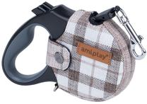 Automatinis pavadėlis Amiplay London, ruda sp., M 5m