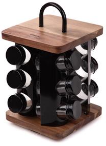 Garšvielu statīvs Homla Lenne 892832, brūna krās./melna krās., 16 cmx16 cm