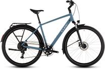 Velosipēds tūristu Cube Touring One, 28 ", M rāmis, pelēka krās./gaiši zila krās.