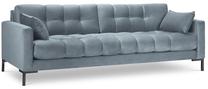Sofa Micadoni Home Mamaia Velvet, žydra sp., 177 x 92 cm x 75 cm