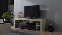 ТВ стол Pro Meble Milano 160, коричневый цв./черный цв., 160 см x 35 см x 45 см