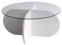 Kavos staliukas Kalune Design Bubble, balta sp., 75 cm x 75 cm x 35 cm