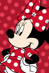 Pledas Minnie Red, balta sp./juoda sp./raudona sp., 100 cm x 150 cm
