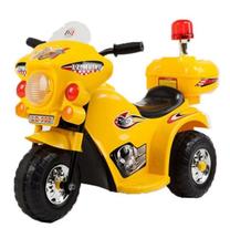 Vaikiškas motociklas su šoniniais ratukais, geltonas