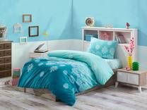 Patalynės užvalkalų komplektas Mijolnir Simay 143EPJ1154, balta sp./turkio sp., 50 x 70 cm, 160 x 220 cm