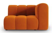 Modulinė sofa Micadoni Home Lupine Velvet, oranžinė sp., dešininė, 114 x 87 cm x 70 cm