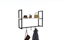 Sieninė lentyna Kalune Design Able 495SSE1162, balta sp./pilka sp., 50 cm x 79 cm x 19 cm