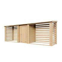 Puidust aiakuur koos panipaigaga Timbela M206, 564 cm x 146 cm x 199 cm, pruun v.
