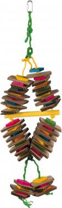 Rotaļlieta sunim, universāls Trixie Wooden Toy with Cardboard TX-58992, 35 cm, brūna krās.