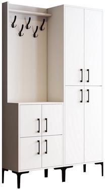 Prieškambario baldų komplektas Kalune Design Berlin BA, vidaus, balta sp.