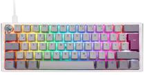 Vadu spēļu tastatūra Ducky One 3 Mini One 3 Mini Cherry MX Brown, EN/DE, balts krās./pelēka krās./gaiši pelēka krās.