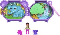 Figūrėlių rinkinys, su priedais Polly Pocket Pet Connects Elephant, violetinė sp.