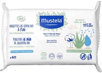 Drėgnos servetėlės kūdikiams Mustela Organic, 1389-36546, 60 vnt.