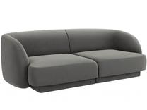 Sofa Micadoni Home Miley Velvet, pilka sp., 184 x 85 cm x 74 cm